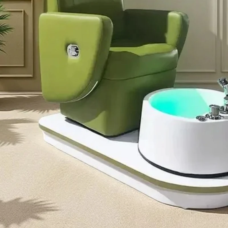 

Armchair Salon Pedicure Chair Footrest Stool Drainage Seven-color Silla Pedicura Profesional Bowl Bed Lounge Furniture Set Salon