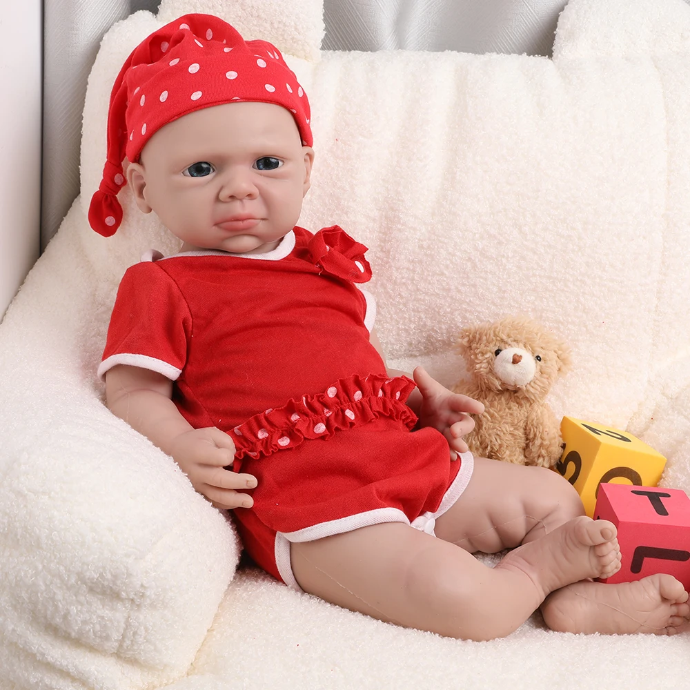 

IVITA WG1524 20-inch Full Body Silicone Reborn Baby Doll 3.89kg Realistic Girl Toy with Open Eyes Soft Children's Gift