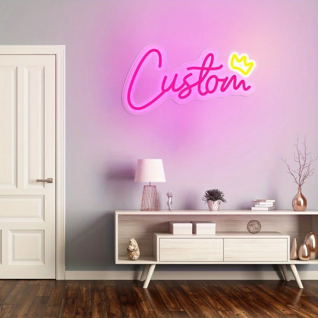 

Custom Crown Neon Sign USB Powered LED Wall Art for Weddings, Birthdays, Halloween, Christmas, Graduations & Parties Neon LED