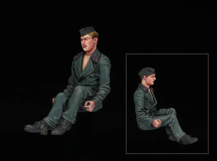 Figurine modèle 1/35 en résine GK, kit non assemblé et non peint