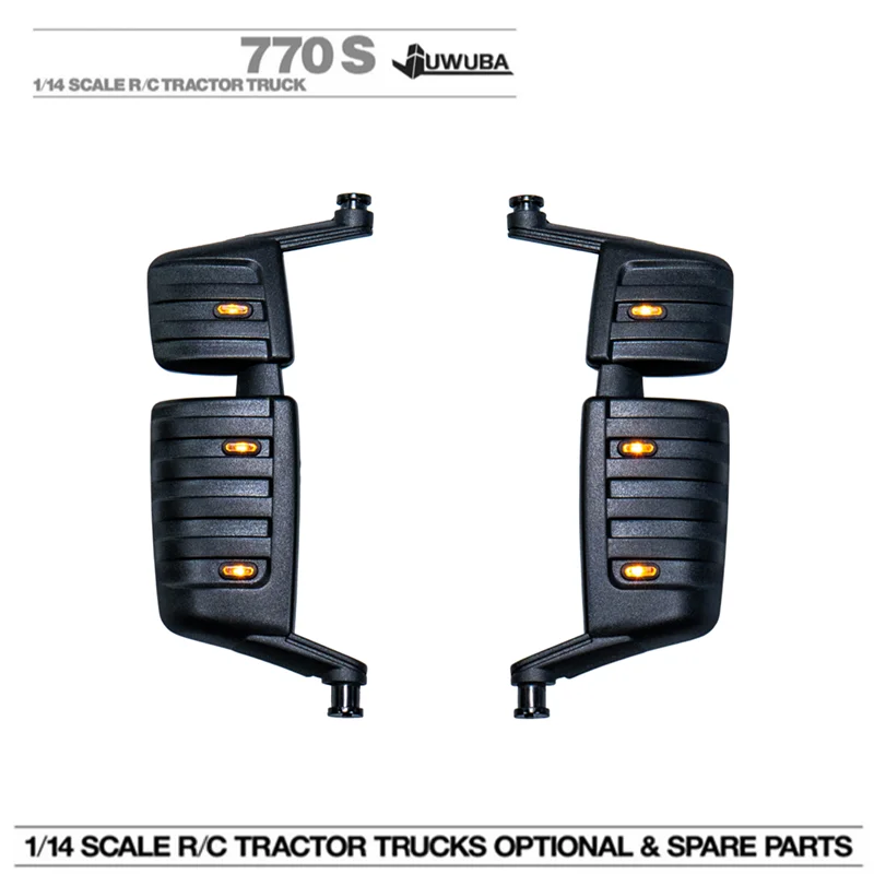 For 1/14 Tamiya RC Truck SCANIA 770S 56368 Model Car LED Rearview Mirror DIY Parts