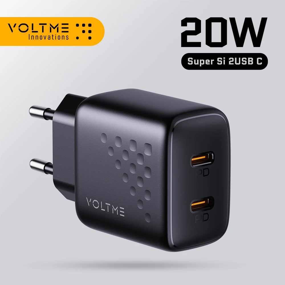 VOLTME USB Type C Charger 20W Fast Charger Quick Charge For iPhone 13 12 Pro Max PD Fast Charging For Xiaomi Samsung Huawei