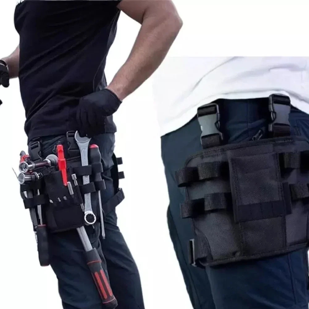 Bein-Werkzeugtasche, Elektriker-Werkzeugtasche, zu Hause auf der Arbeit, doppelte Verstärkung aus Segeltuch, langlebige Verwendung, praktische Werkzeugaufbewahrung