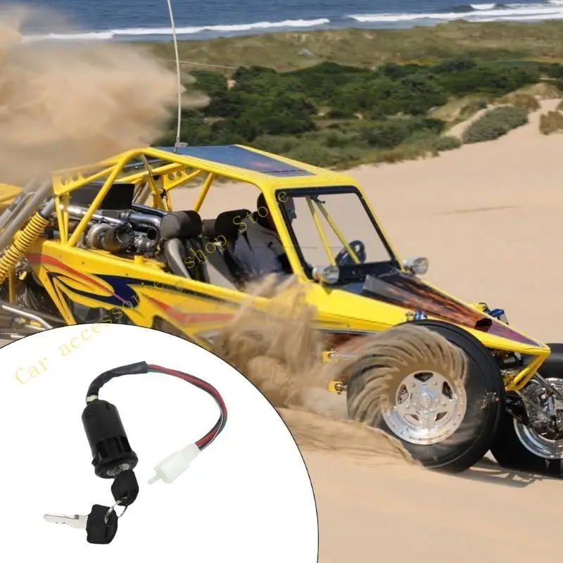 

T21E Universally 4 Wire 4 Pin Ignition Switch Start Lock with 2 keys Waterproof for 50-250cc Dirt Bike Pocket Bike