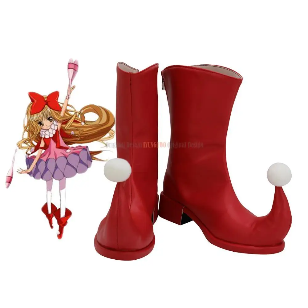 Shugo Chara Rima Mashiro Cosplay Boots Red Shoes Custom Made for Unisex Any Size