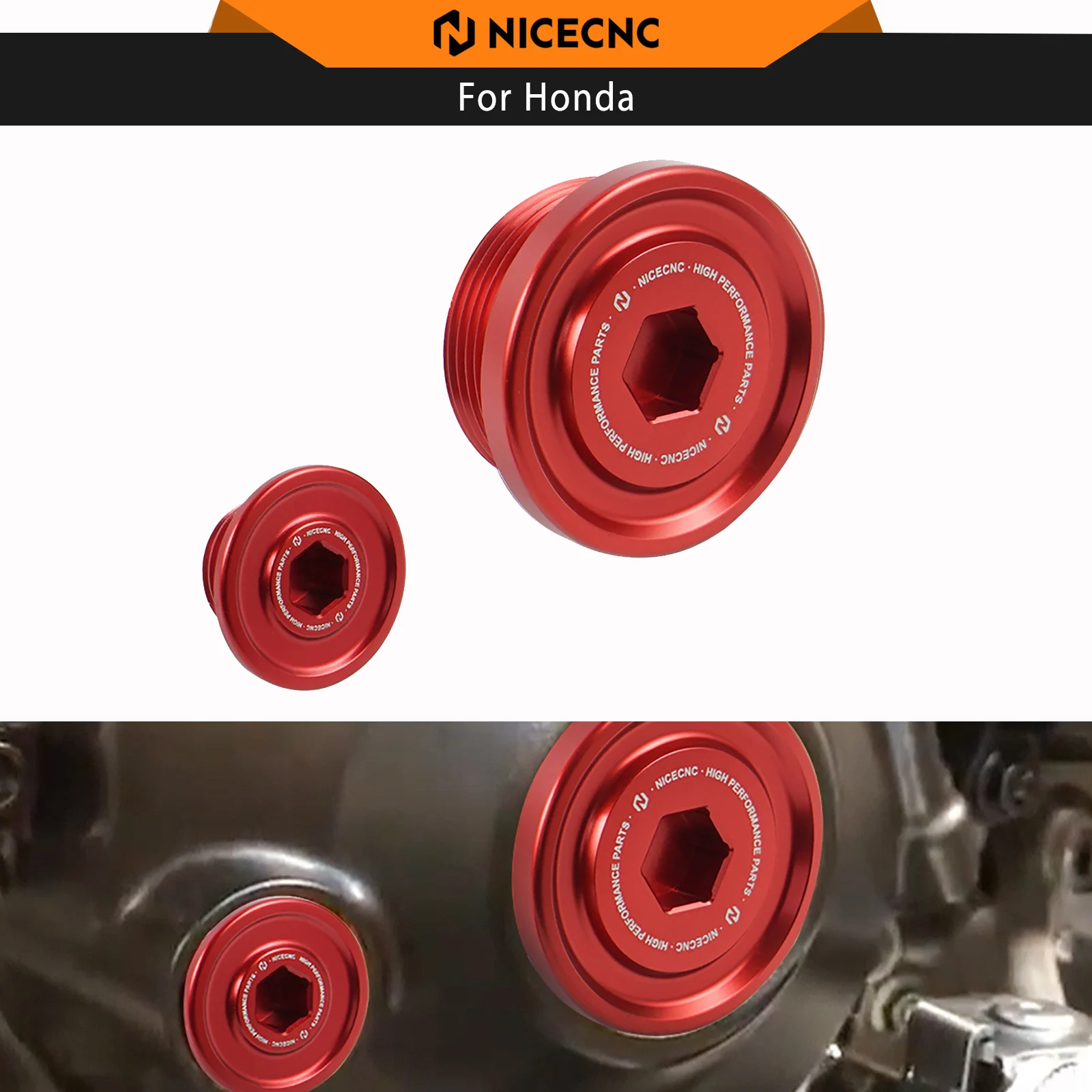 

NICECNC Engine Plug Kit For Honda CRF250R CRF250RX CRF 250R 250RX 2018-2024 Aluminum CNC Machined Motorcycle Accessories Red