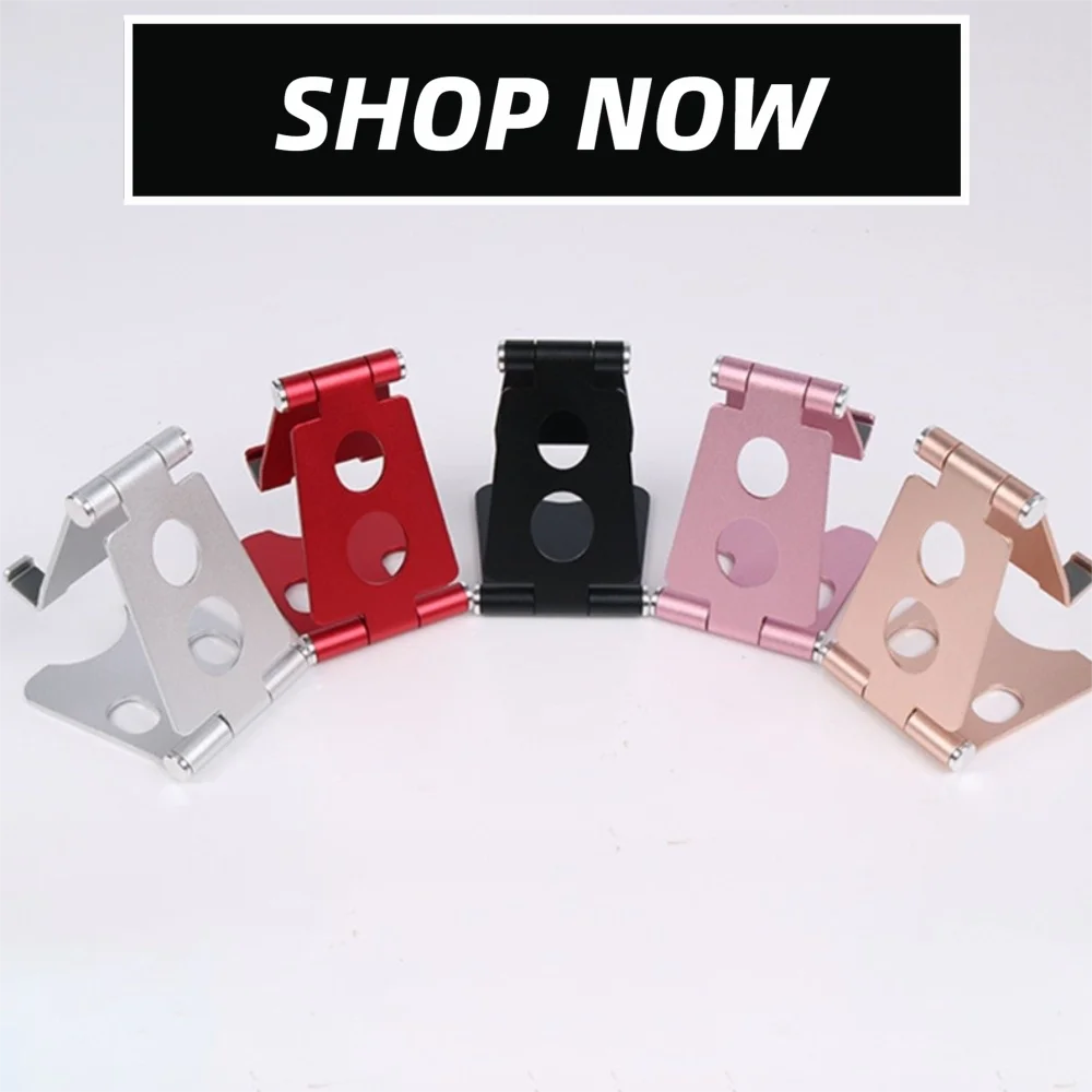 

Foldable Mobile Phone Holder Portable Adjustable Mobile Phone Stand Non-slip Aluminum Alloy Table Cell Phone Bracket Universal