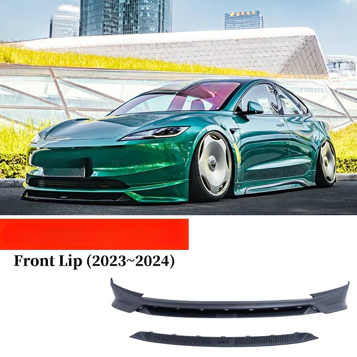 Newest 2023 2024 model auto universal Front rear Bumper Splitter Diffuser Lip Body Kit car Bumpers for Tesla Model3 2023 2024