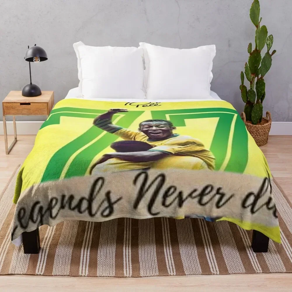

Signed Pele Shirt Throw Blanket Cozy Throw Blanket Birthday Gift for Him Her