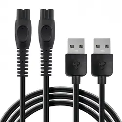 2pack USB Charging Cord 5V Charger for Latest Version Philips Norelco 2400 X3001/90, X3052/91, QP2834/70, QP2724/90, QP1924/70