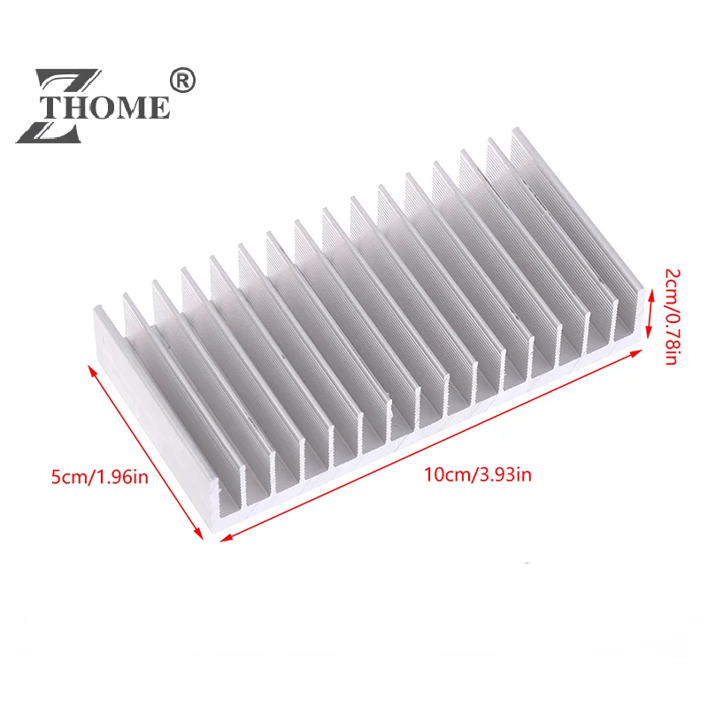 10*2*5cm Aluminum Heatsink CPU Cooling Pad LED IC Chip Cooler Radiator Heat Sink Heating Heat Dissipation Cooling