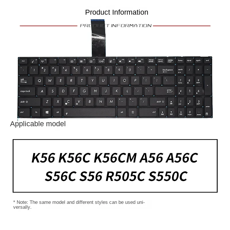 replace suit for ASUS  K56 K56C K56CM A56 A56C S56C S56 R505C S550C  Laptop keyboard