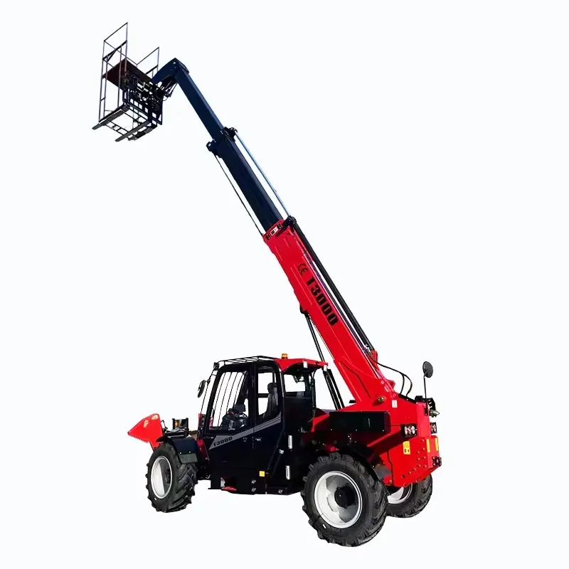 Double Telescopic Forklift Boom Loader for Container Bundle Stone Glass Slabs Loading and Unloading Handler From 14m Lifting