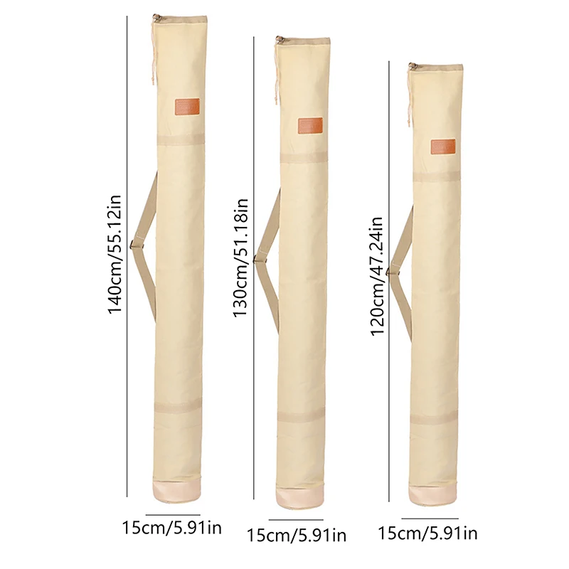 Bolsa de caña de pescar portátil plegable de gran capacidad, bolsa de paraguas de pesca, bolsa de lona gruesa, accesorios de equipo de pesca