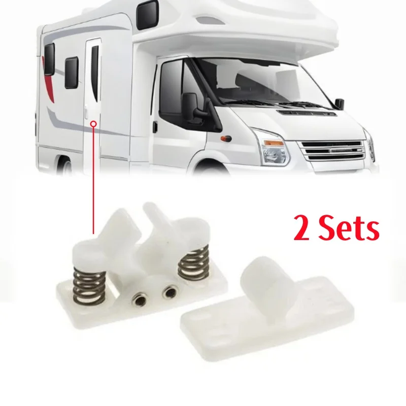 2pcs RV Door Retainer Spring Loaded Hold Back Horsebox For Vans Caravans Trucks Motorhome Trailer Accessories