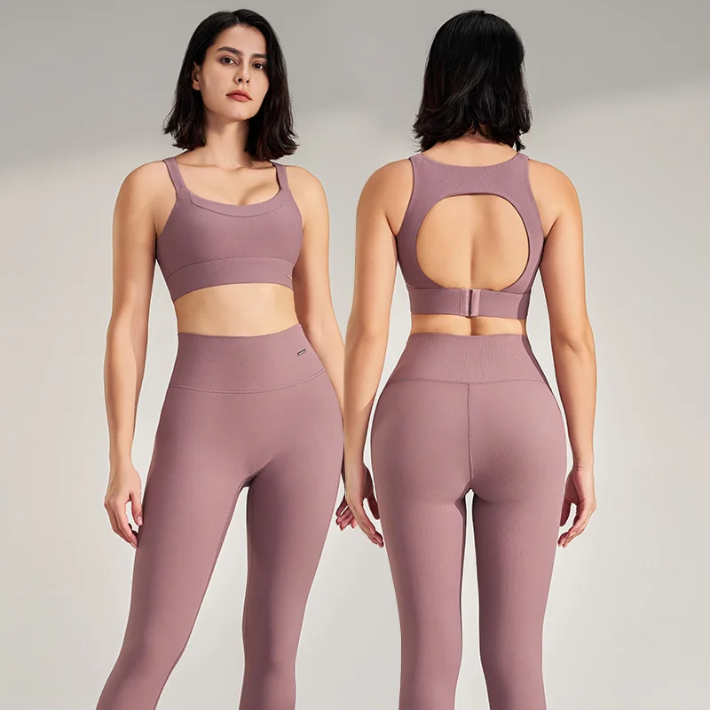 Ropa interior deportiva para mujer, conjunto de pantalones largos para gimnasio, Yoga, trotar al aire libre, entrenamiento, Fitness, Leggings, ropa