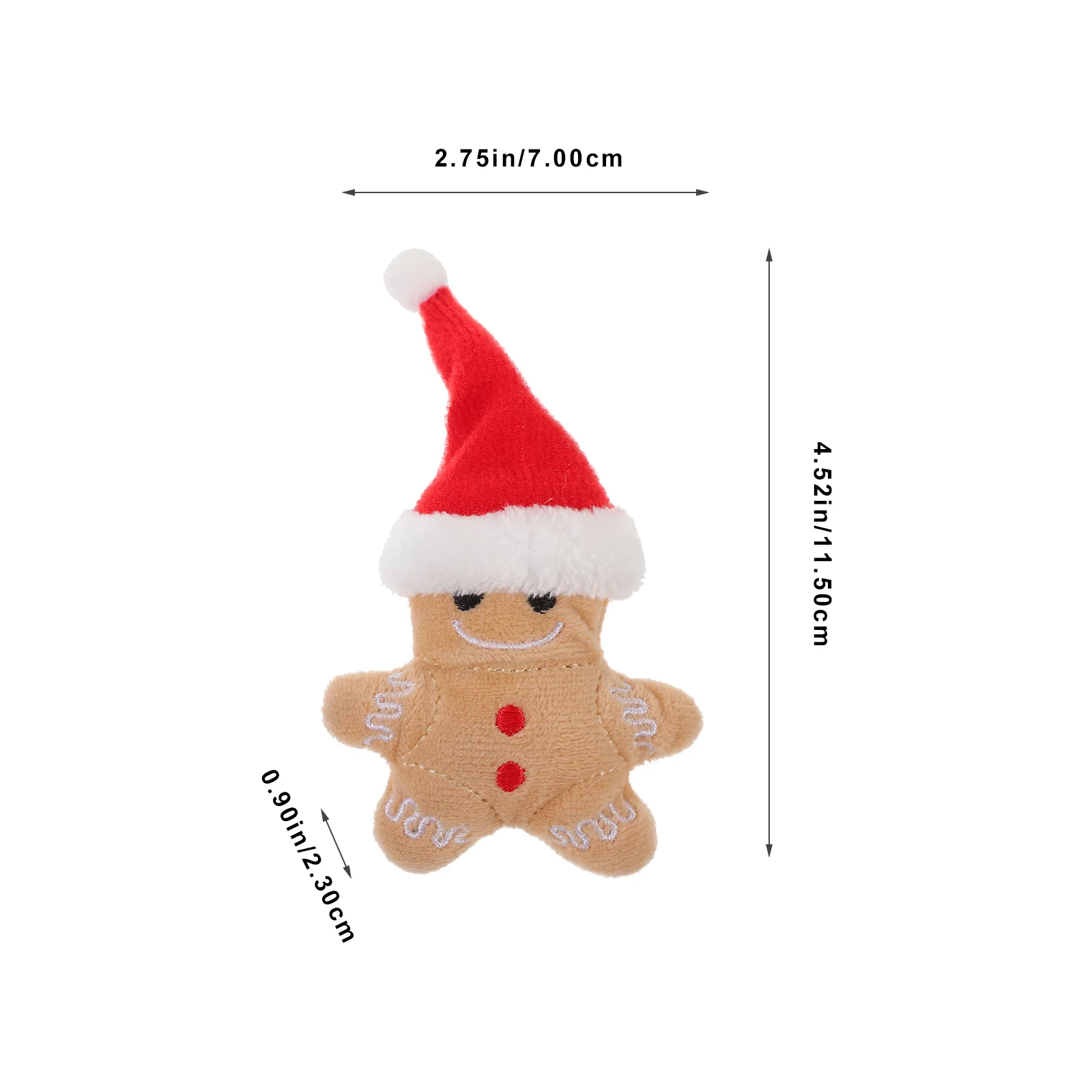 Plush Dog Toy Gingerbread Man Shape Cat Funny Toys Kitten Teething Chew Catnip Small Christmas