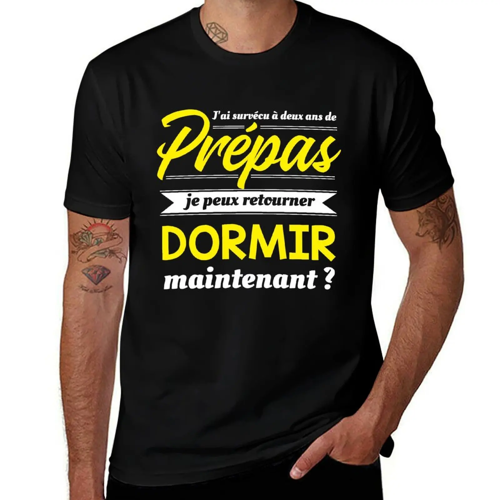 J'ai survécu à deux ans de prépas, je peux retourner dormir maintenant ? Cadeau dr?le et cool pour les élèves de classes T-Shirt