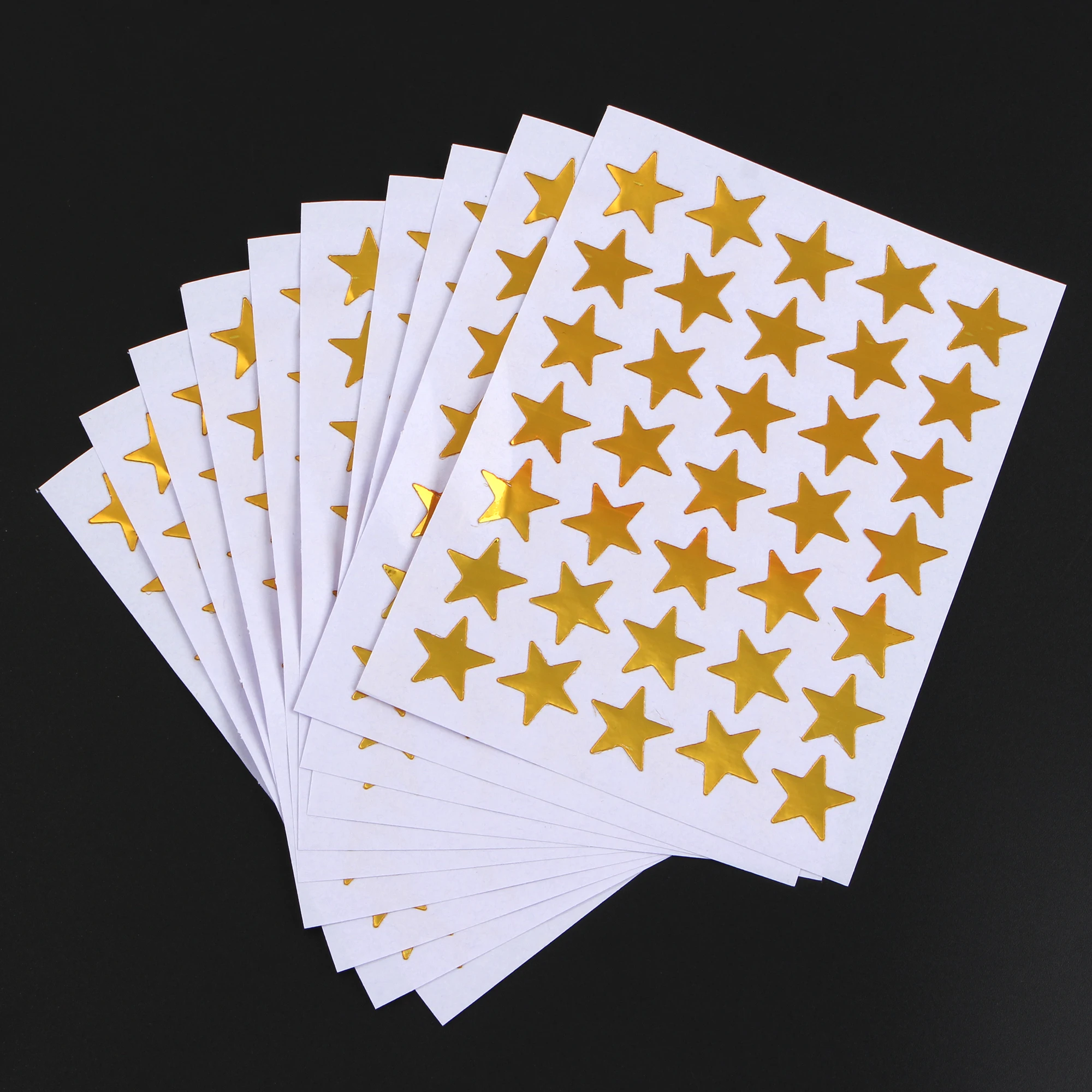 10 Sheets 15mm School Teacher Office Merit Reward Star Self-Adhesive Stickers Children'S Face Arm Stickers Christmas Gift Decor