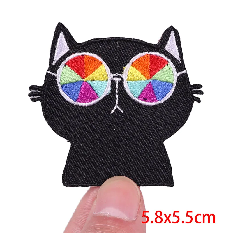 Horror/Skull Embroidery Patch Sun Patch Iron On Patches For Clothing Thermoadhesive Patches On Clothes Punk Sew/Ironing Sticker