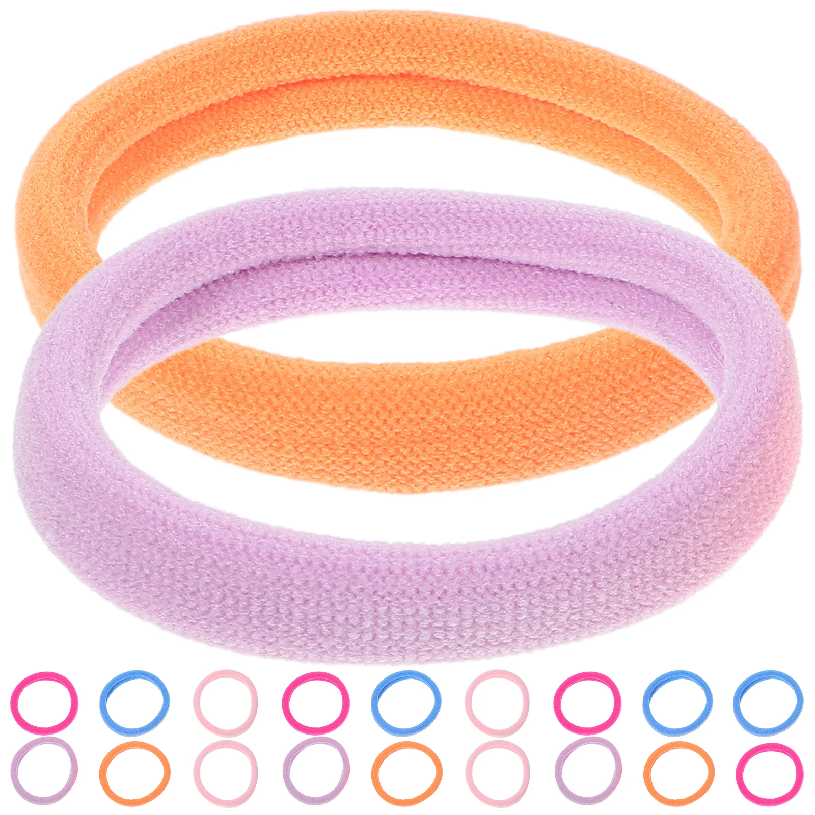

20pcs High Elastic Colorful Ties Wool Stretchy Ponytail Holders For Thick Curly Hair Small Accessories Girls Daily Party Gift