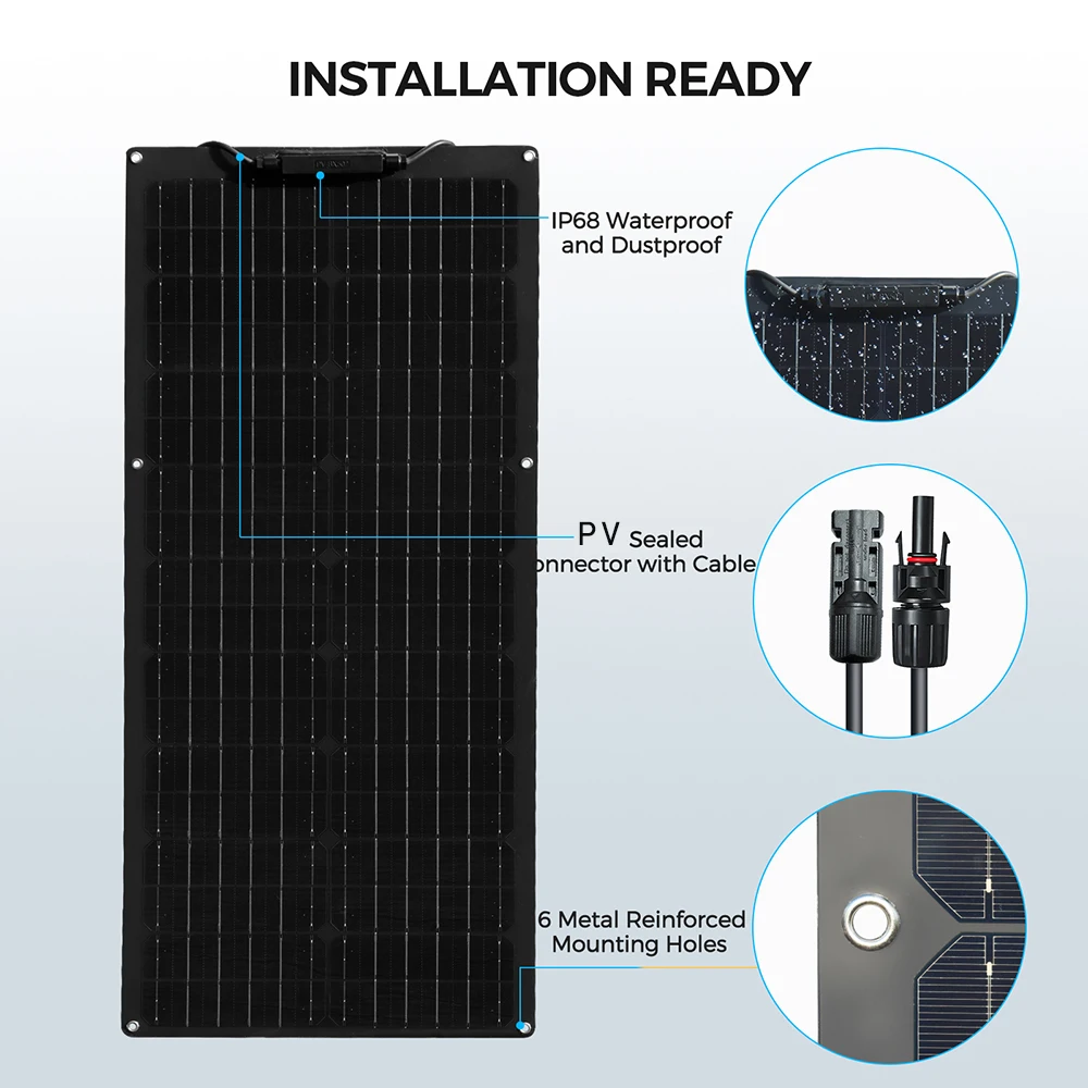 XINPUGUANG 100 Watt Portable Solar Panel Kit 100W 24V OR 12V Solar Panels battery charger Other Off Grid camping accessories