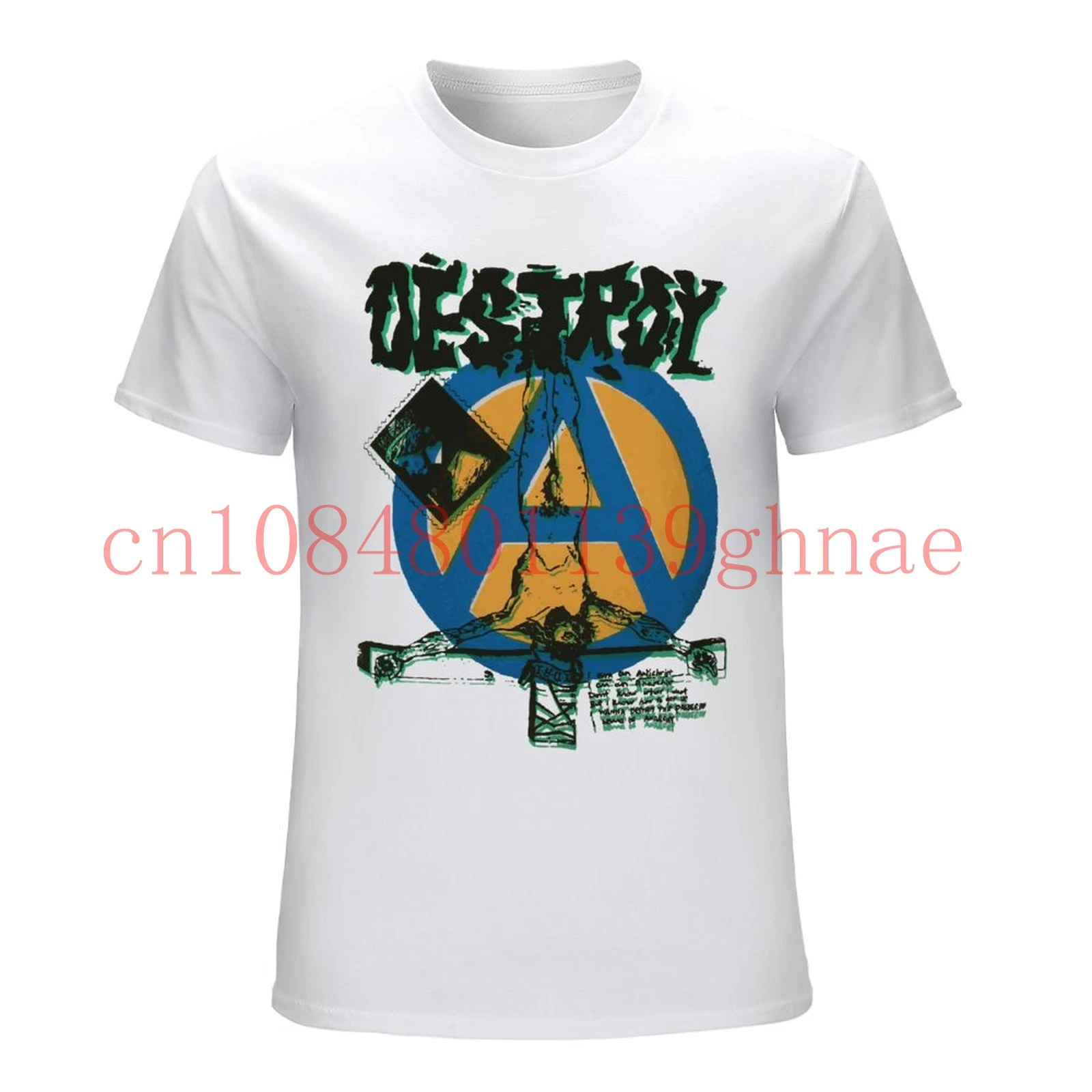 Футболка Destroy Anarchy в стиле панк-рок типа BOY+ SEX + соблазнительные пистолеты с принтом