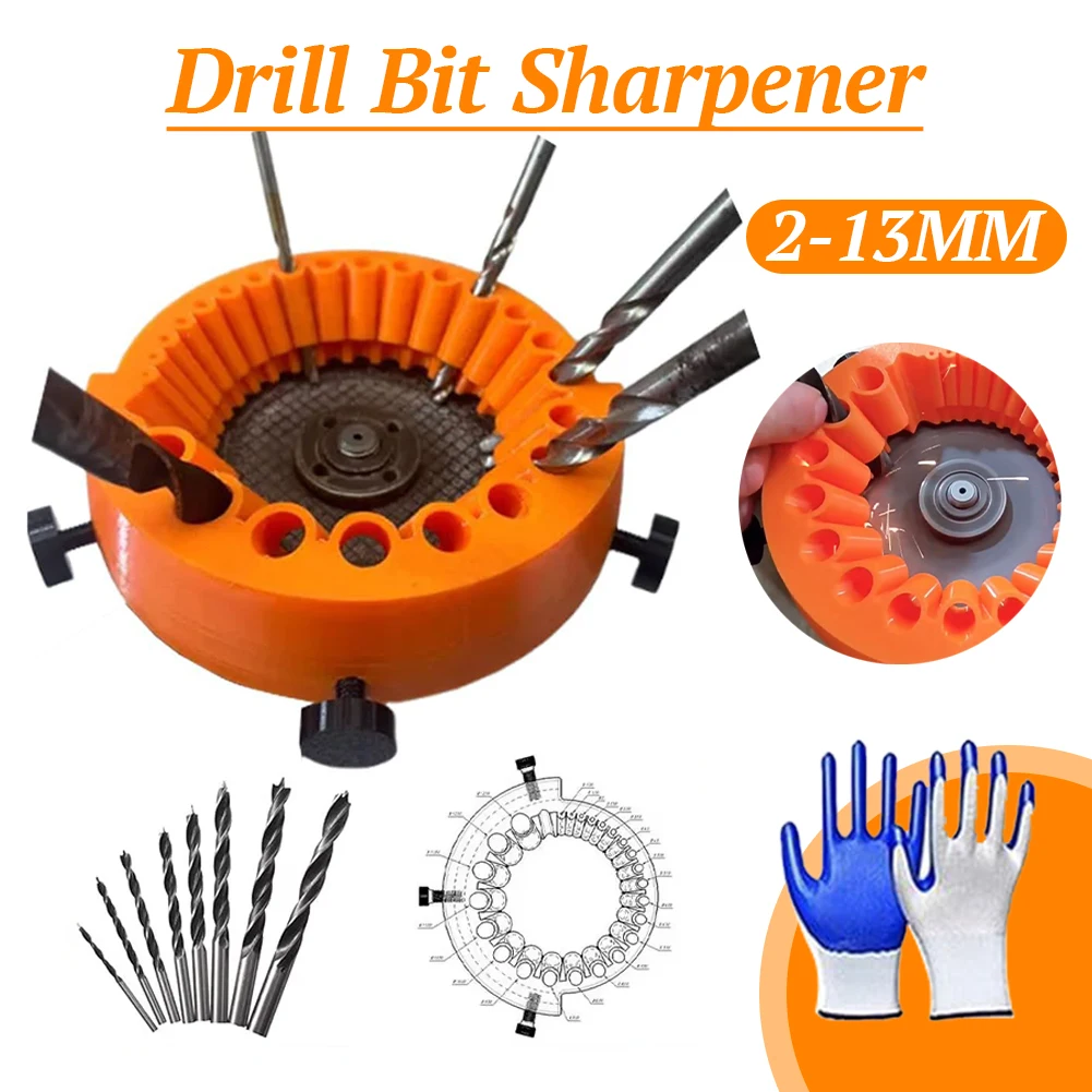 

New 2-13mm Multipurpose Drill Bit Sharpener Old Drill Bit Grinder Polishing Attachment Power Tool Parts Applicable Angle Grinder