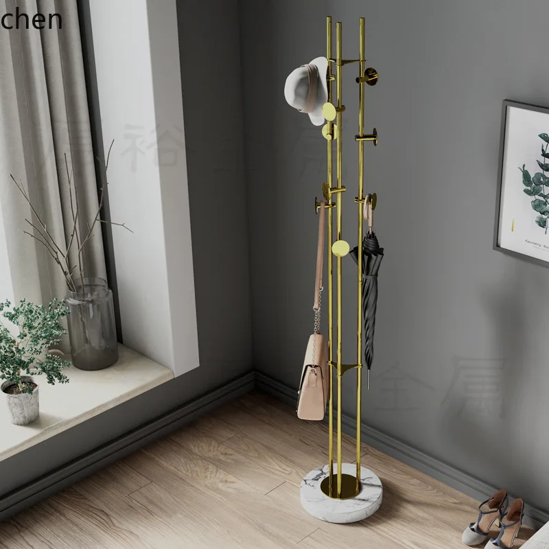 

Light Luxury High-end Stainless Steel Titanium Gold Coat Rack Bedroom Clothes Display Rack