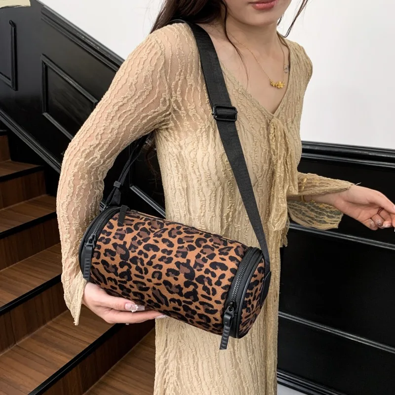 

Модные сумки на плечо с леопардовым принтом на молнии и швейной нитью 2026, Лидер продаж, маленькие квадратные молодежные милые сумки через плечо для женщин