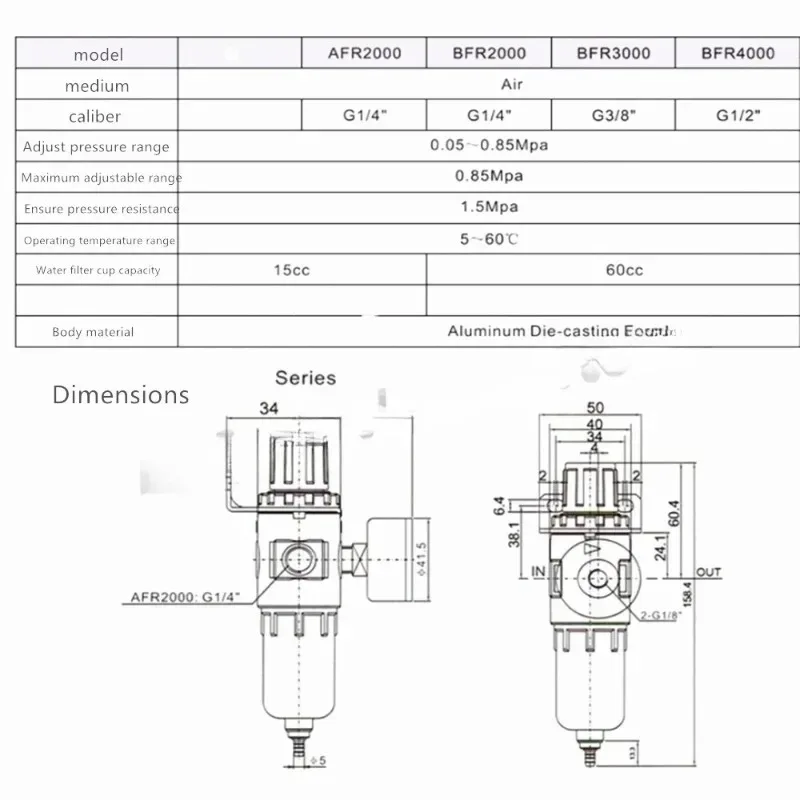 1Pcs  High quality filter element is copper 1/4 