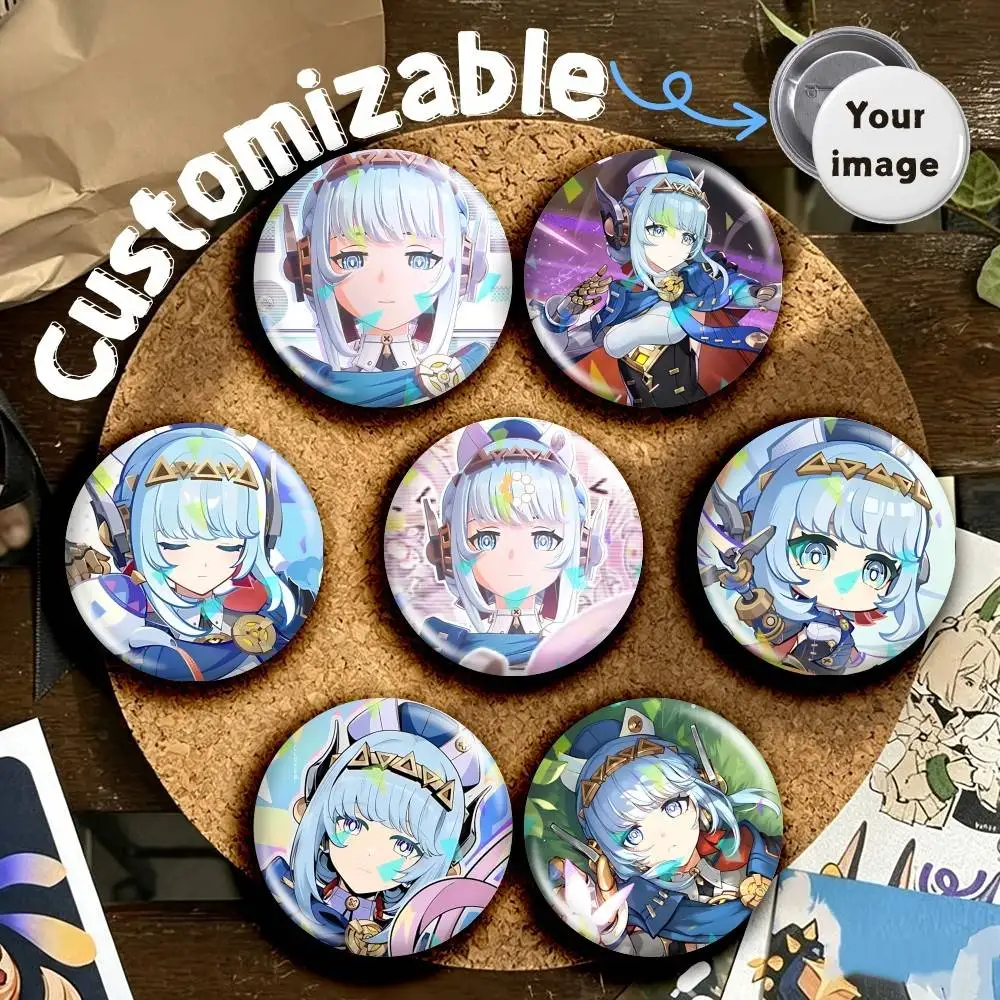 Robot Maid I-Ineffa Genshin Round Badge Pins Creative Pins Bag Decor Accessories Fan Collection Gifts for Friends