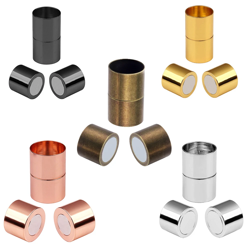 5pcs/lot Multisize Cylindrical Strong Magnetic Clasps Buckle For Jewelry Making DIY Leather Rope Bracelet Connectors Accessories