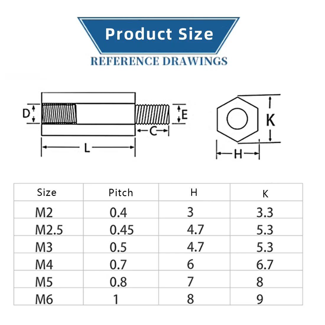 

5Pcs Hex Standoff Pcb Spacer M2 M2.5 M3 M4 M5 M6 Aluminum Male Female Board Rack Stud Threaded Pillar Column Spacer Screw