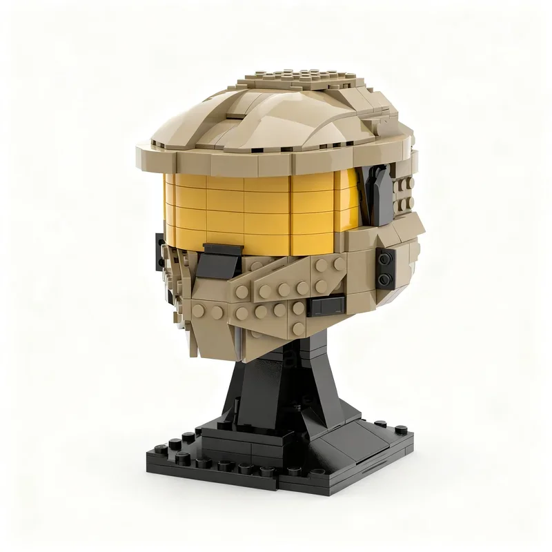 418 Piezas Juego de Construcción de Bloques de Montaje DIY, Modelo de Casco de John 117 Master Chief de la Película Espacial Haled MOC, para Exhibición Creativa, Regalo de Cumpleaños