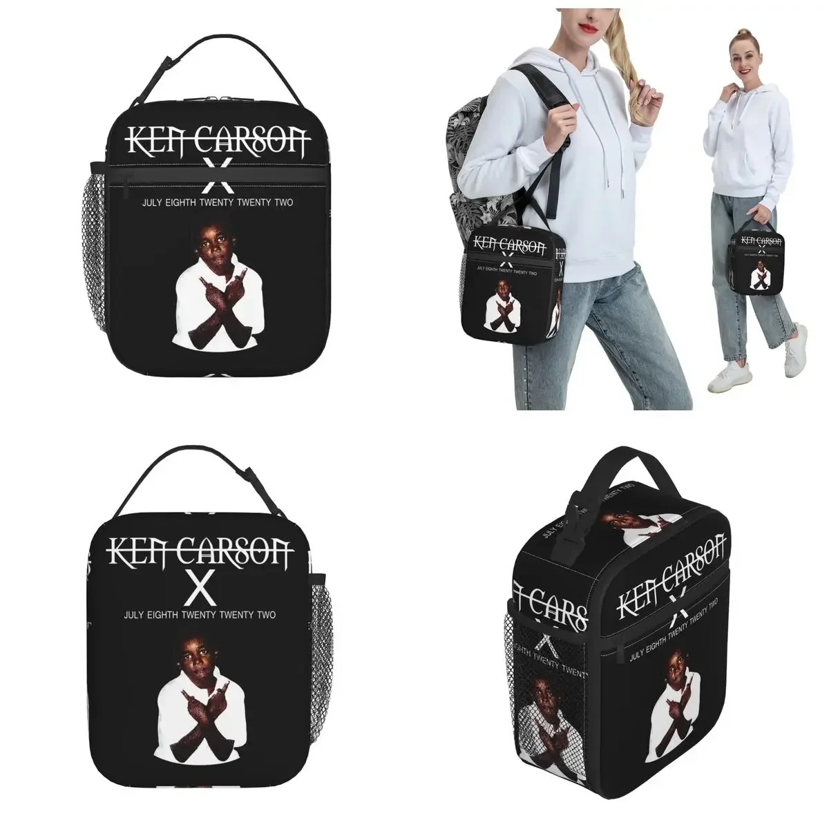 Ken Carson Merch Isolados Lunch Bags, Reutilizável Leakproof Tote, Lancheira, Saco De Comida, Viagem De Praia, Saco Térmico