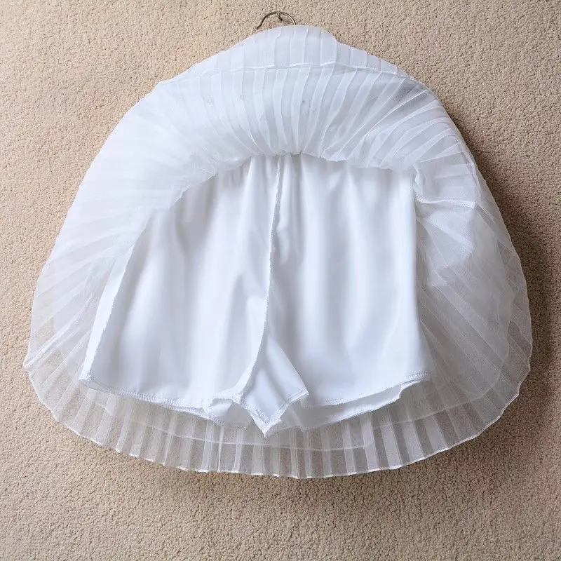 تنورة صيفية بيضاء كاواي موضة 2026 للسيدات تنانير قصيرة من الشيفون بقصة ضيقة تنانير Giris تناسب كل مباراة مرنة عالية الخصر باللون الأسود Faldas #6