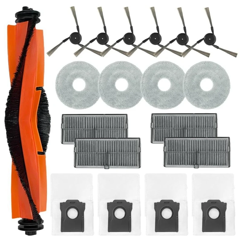 AB43-para Dreame X40 Ultra completo, S30 Pro Ultra Robot aspirador Cepillo Lateral principal filtros HEPA paño de mopa bolsas de polvo