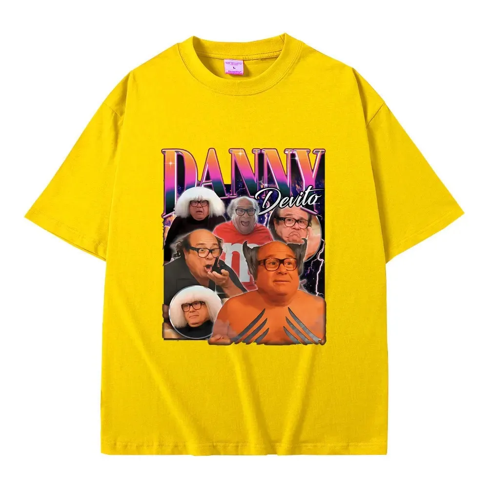 Engraçado danny devito gráfico camiseta das mulheres dos homens hip hop vintage camisetas masculino oversized meme estranho manga curta casual algodão t