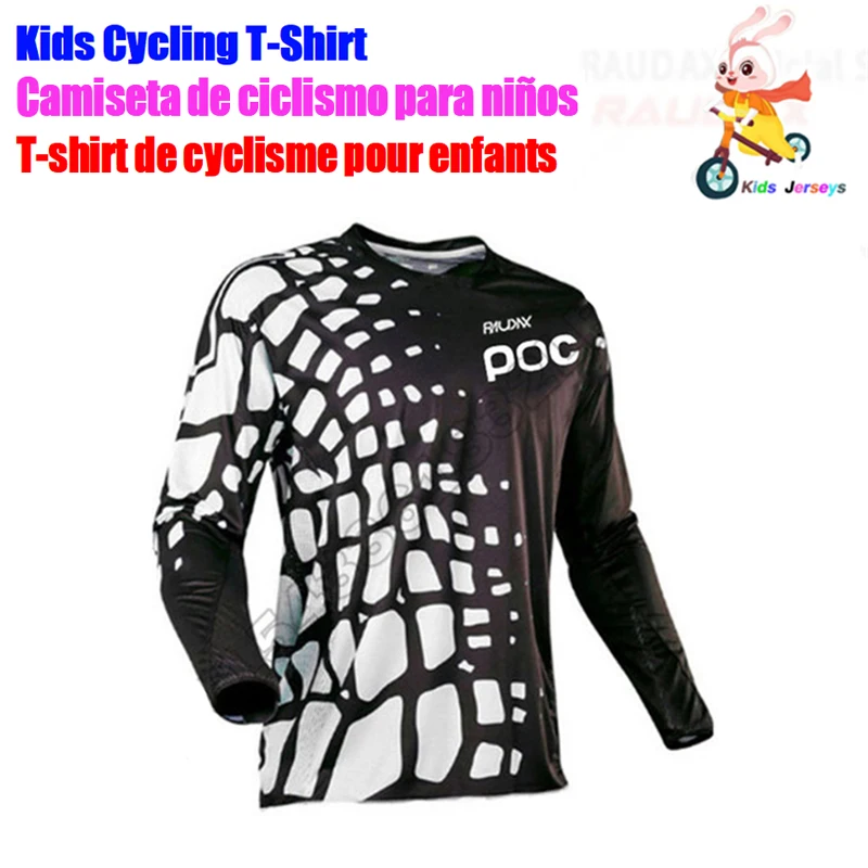 Kids Off Road ATV Racing T-Shirt Bicycle Cycling Bike Motorcycle Jersey MTB DH MX Ropa Boys RAUDAX POC Downhill Jersey