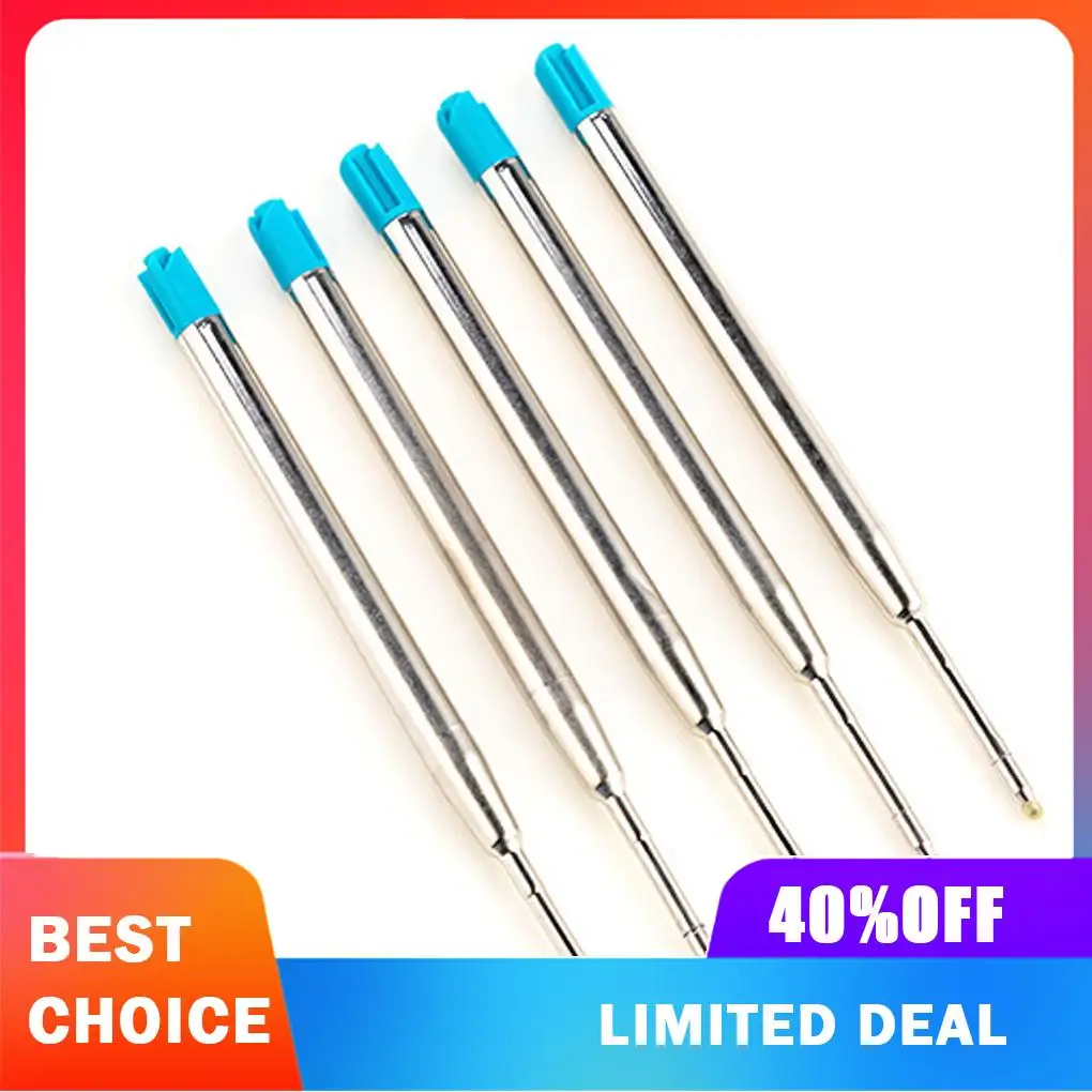 100pcs 1.0mm Ballpoint Pen Refills Practical Portable Replacement Refill Smooth Writing Pens Core Wear-resistant Office Supplies