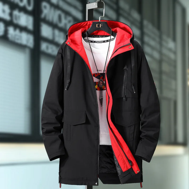 Chaqueta con capucha para hombre, Parkas gruesas informales, abrigo cálido a prueba de viento, talla grande 10XL, 9XL, 8XL, 7XL, 6XL, Invierno