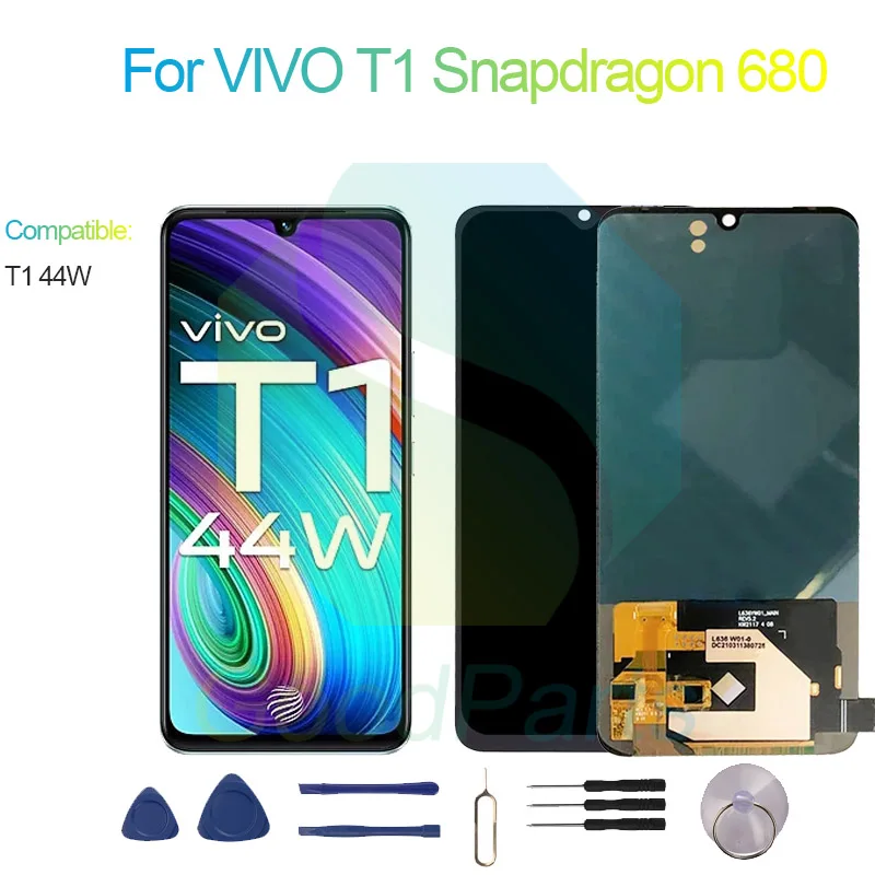 

For VIVO T1 Snapdragon 680 Screen Display Replacement 2404*1080 For VIVO T1 44W LCD Touch Digitizer Assembly