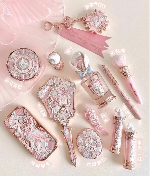 Flower Knows Knight Unicorn Bonnie Rabbit Garden Delicate Blush Eyeshadow Lip Gloss Face Setting Full Face Set