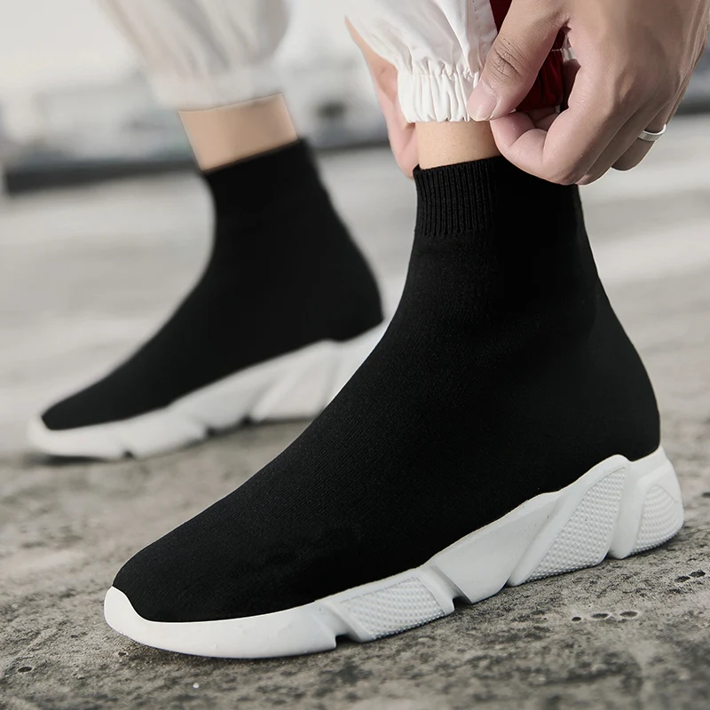 

2024 Spring Summer Classic Men's Running Sneakers Unisx Breathable Socks Shoes Trainers Men Lightweight Sports Shoes Big Size 47