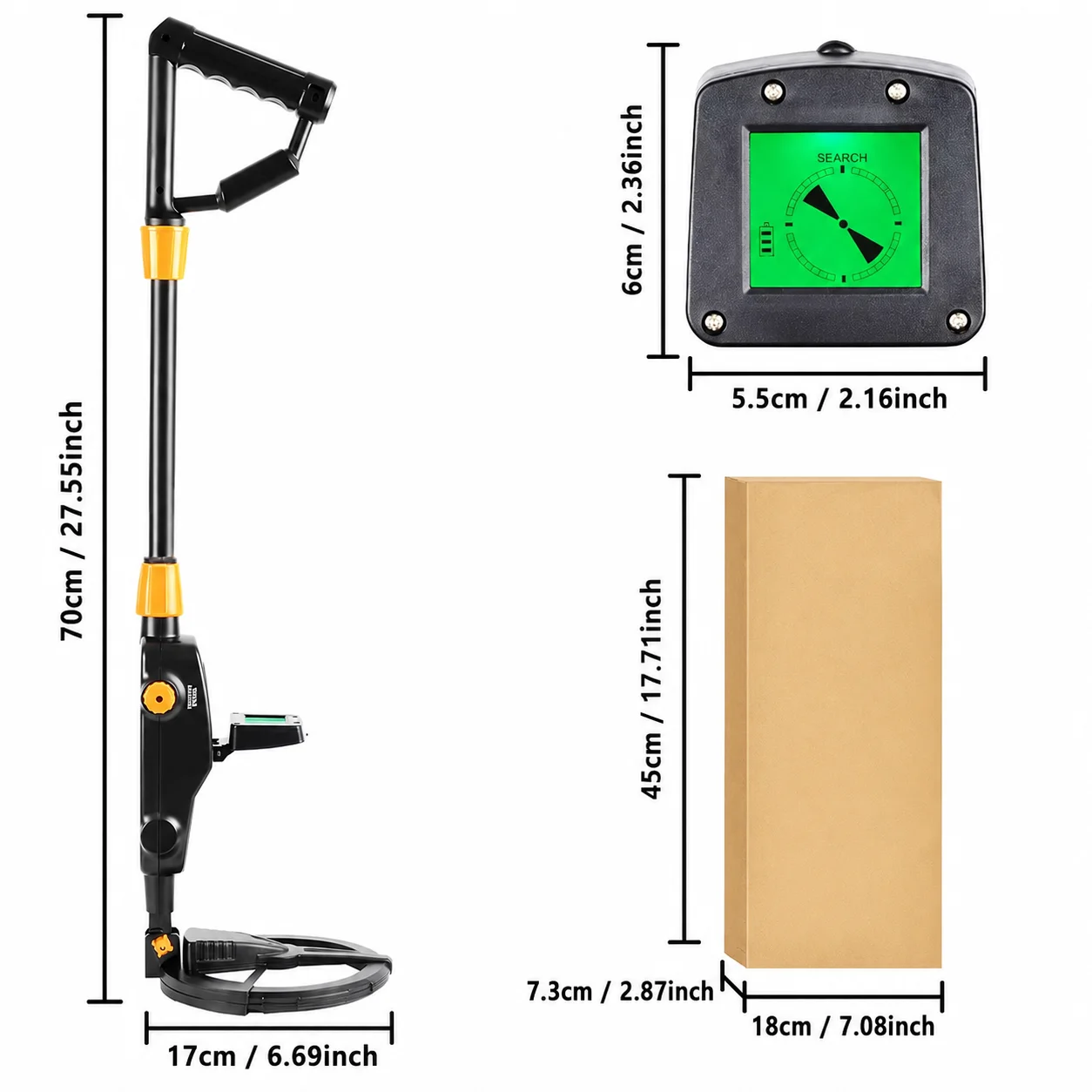 MD-1008A Underground Metal Detector Gold Finder Hunter with Sound Light Alarm for Outdoor Ground Search Treasure Hunting