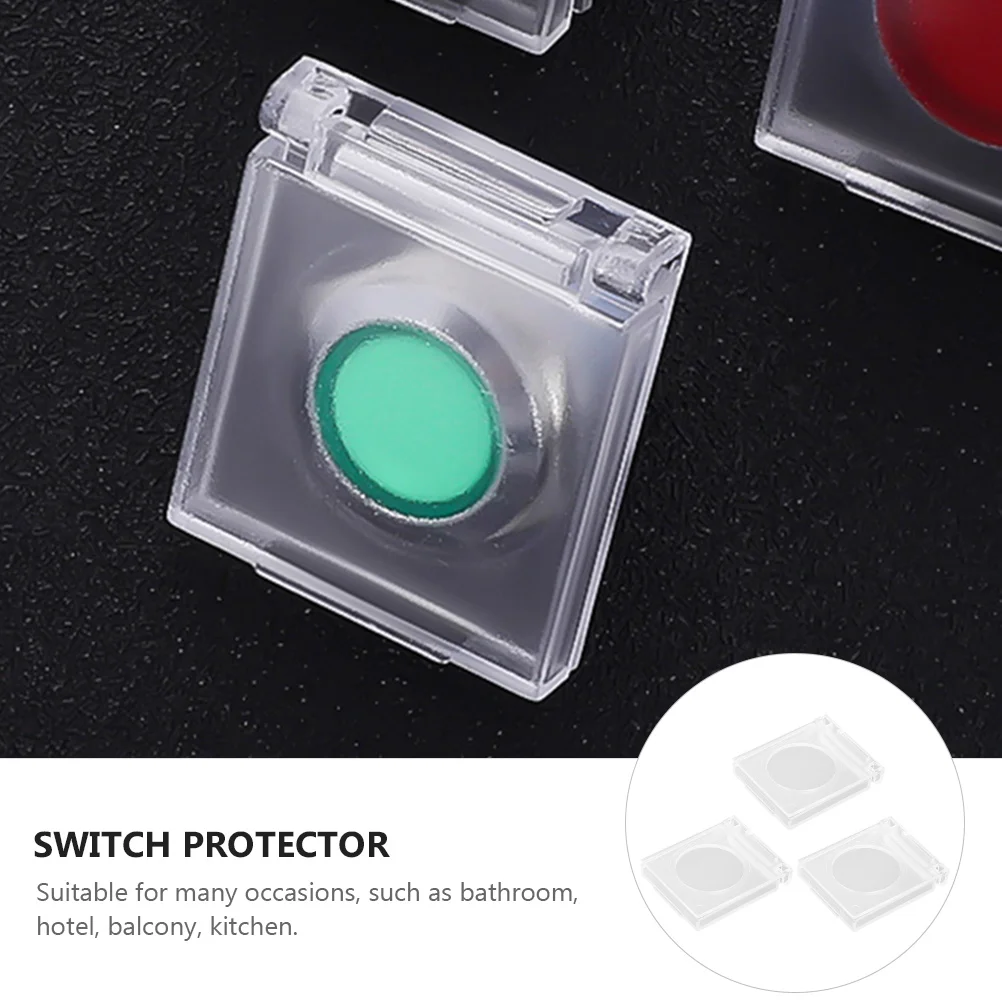 

3 шт., кнопка для круглого переключателя 22 мм, защитная защита, пыленепроницаемая, водонепроницаемая, маслостойкая, прочная, защитная крышка, компактная