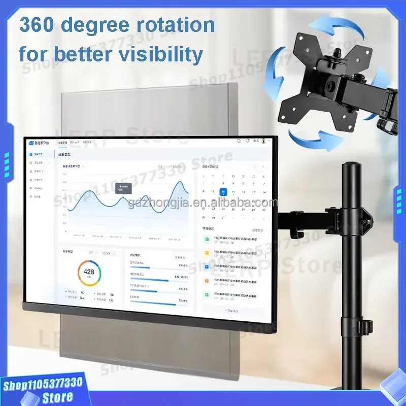 Adjustable Metal Desktop Monitor Stand for 32 Inch Screen Laptop Riser Pad Height Adjustable Bracket New Office Desk
