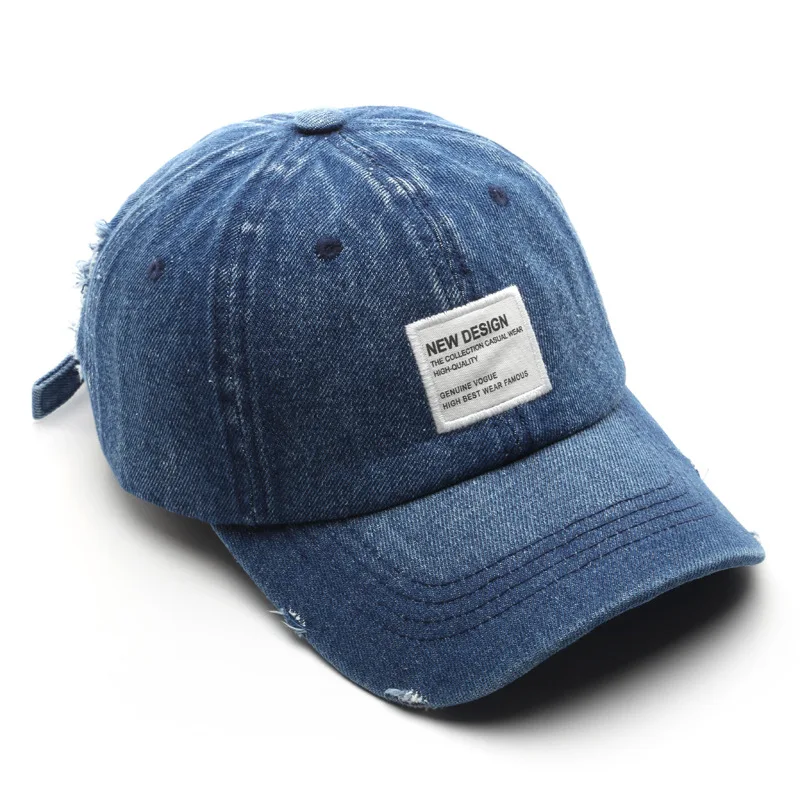 D & T 2022 New Fashion czapka przeciwsłoneczna mężczyźni kobiety nowy Design bawełniany materiał regulowany Retro Denim Casual Style Hat czapka z