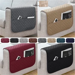 1PC Sofa Armrest Covers with Storage Bag Removable Couch Chair Arm Slipcover Anti-dirty Armchair Protector for Living Room Home